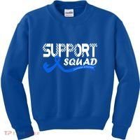 Support Juvenile Arthritis Awareness Squad Ribbon Blue Funny Gift Kids Sweatshirt thumb 0