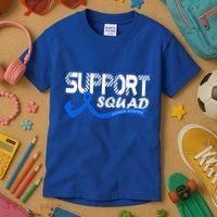 Support Juvenile Arthritis Awareness Squad Ribbon Blue Funny Gift Kids T-Shirt thumb 3