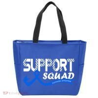 Support Juvenile Arthritis Awareness Squad Ribbon Blue Funny Gift Tote Bag thumb 0