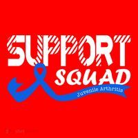 Support Juvenile Arthritis Awareness Squad Ribbon Blue Funny Gift Santa Hat thumb 1