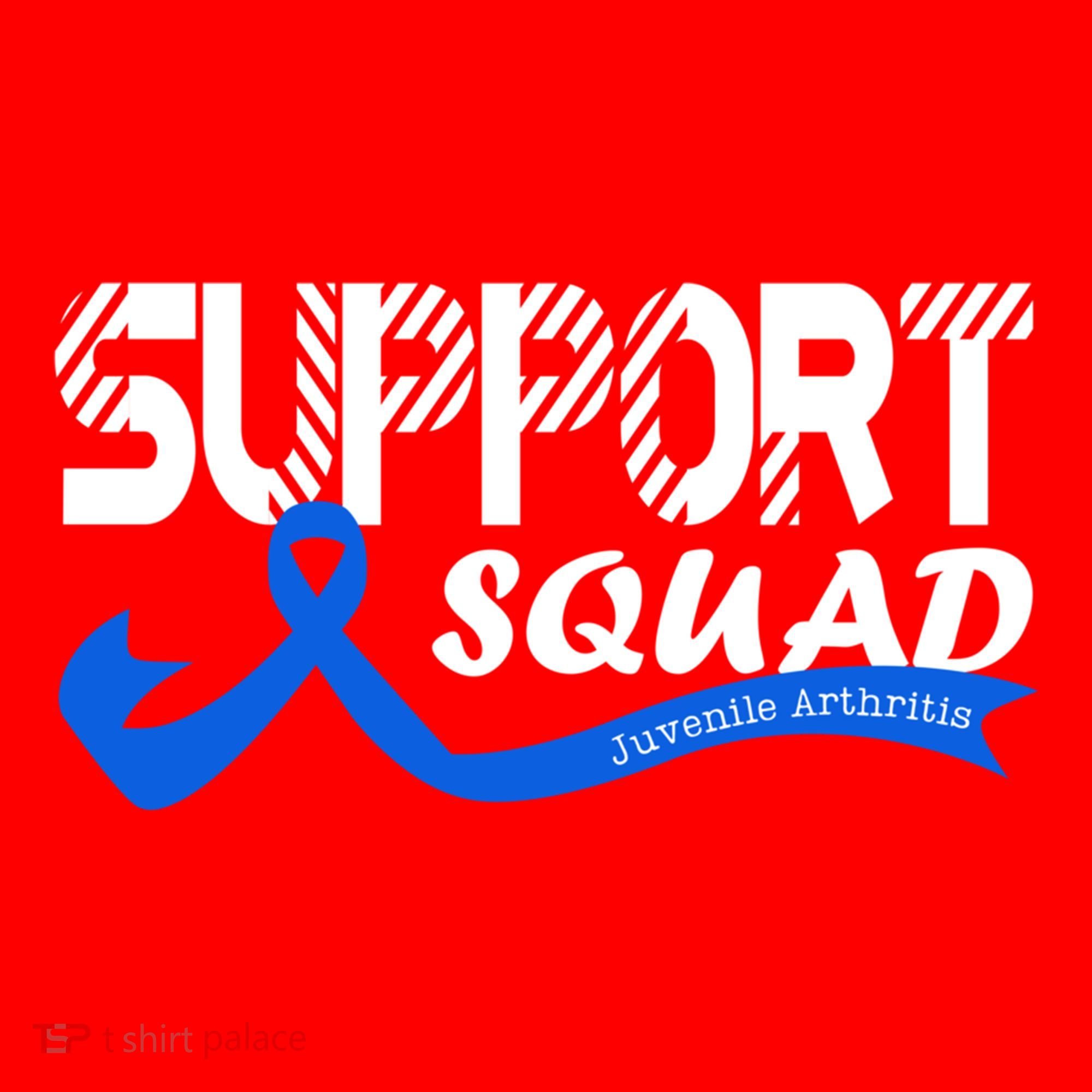 Support Juvenile Arthritis Awareness Squad Ribbon Blue Funny Gift Santa Hat