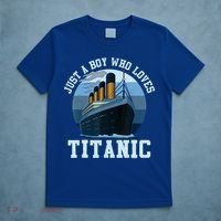 Ship Just A Boy Who Loves Titanic Boat Titanic Boys Toddler T-Shirt thumb 5