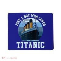Ship Just A Boy Who Loves Titanic Boat Titanic Boys Toddler Mousepad thumb 0