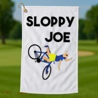 Sloppy Joe Bicycle Funny Sarcastic Golf Towel thumb 1