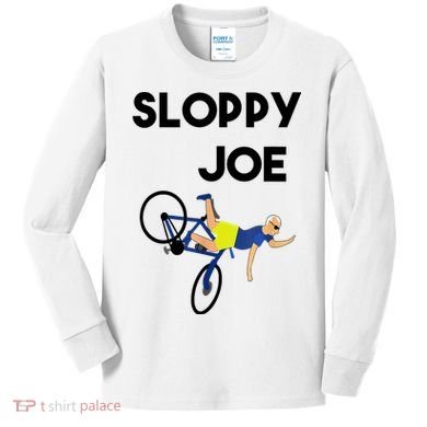 Sloppy Joe Bicycle Funny Sarcastic Kids Long Sleeve Shirt