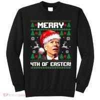 Santa Joe Biden Merry 4th Of Easter Ugly Sweater Christmas Sweatshirt Sweatshirt thumb 0