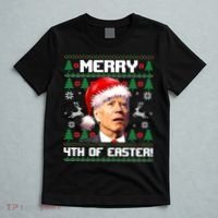 Santa Joe Biden Merry 4th Of Easter Ugly Sweater Christmas Sweatshirt T-Shirt thumb 5