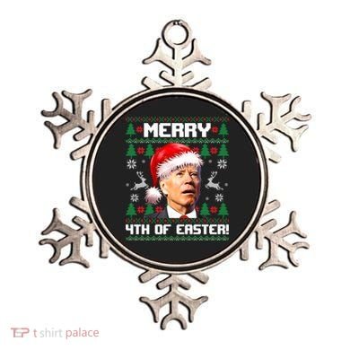 Santa Joe Biden Merry 4th Of Easter Ugly Sweater Christmas Sweatshirt Ornament