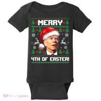 Santa Joe Biden Merry 4th Of Easter Ugly Sweater Christmas Sweatshirt Baby Bodysuit thumb 0