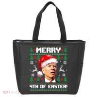 Santa Joe Biden Merry 4th Of Easter Ugly Sweater Christmas Sweatshirt Tote Bag thumb 0
