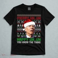 Santa Joe Biden Merry Uh Uh Christmas Ugly Sweater Sweatshirt T-Shirt thumb 5