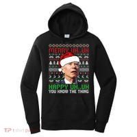 Santa Joe Biden Merry Uh Uh Christmas Ugly Sweater Sweatshirt Women's Hoodie thumb 0