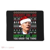 Santa Joe Biden Merry Uh Uh Christmas Ugly Sweater Sweatshirt Mousepad thumb 0