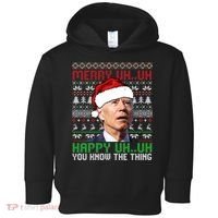 Santa Joe Biden Merry Uh Uh Christmas Ugly Sweater Sweatshirt Toddler Hoodie thumb 0
