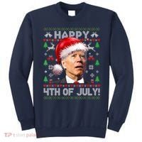 Santa Joe Biden Happy 4th Of July Ugly Christmas Sweater Sweatshirt thumb 0