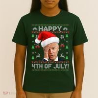 Santa Joe Biden Happy 4th Of July Funny Political Ugly Christmas Sweater T-Shirt thumb 4