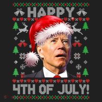 Santa Joe Biden Happy 4th Of July Ugly Christmas Meaningful Gift Women's Sweatshirt thumb 2