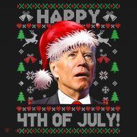 Santa Joe Biden Happy 4th Of July Ugly Christmas Meaningful Gift Women's Hoodie thumb 2