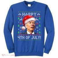Santa Joe Biden Happy 4th Of July Ugly Christmas Meaningful Gift Sweatshirt thumb 0