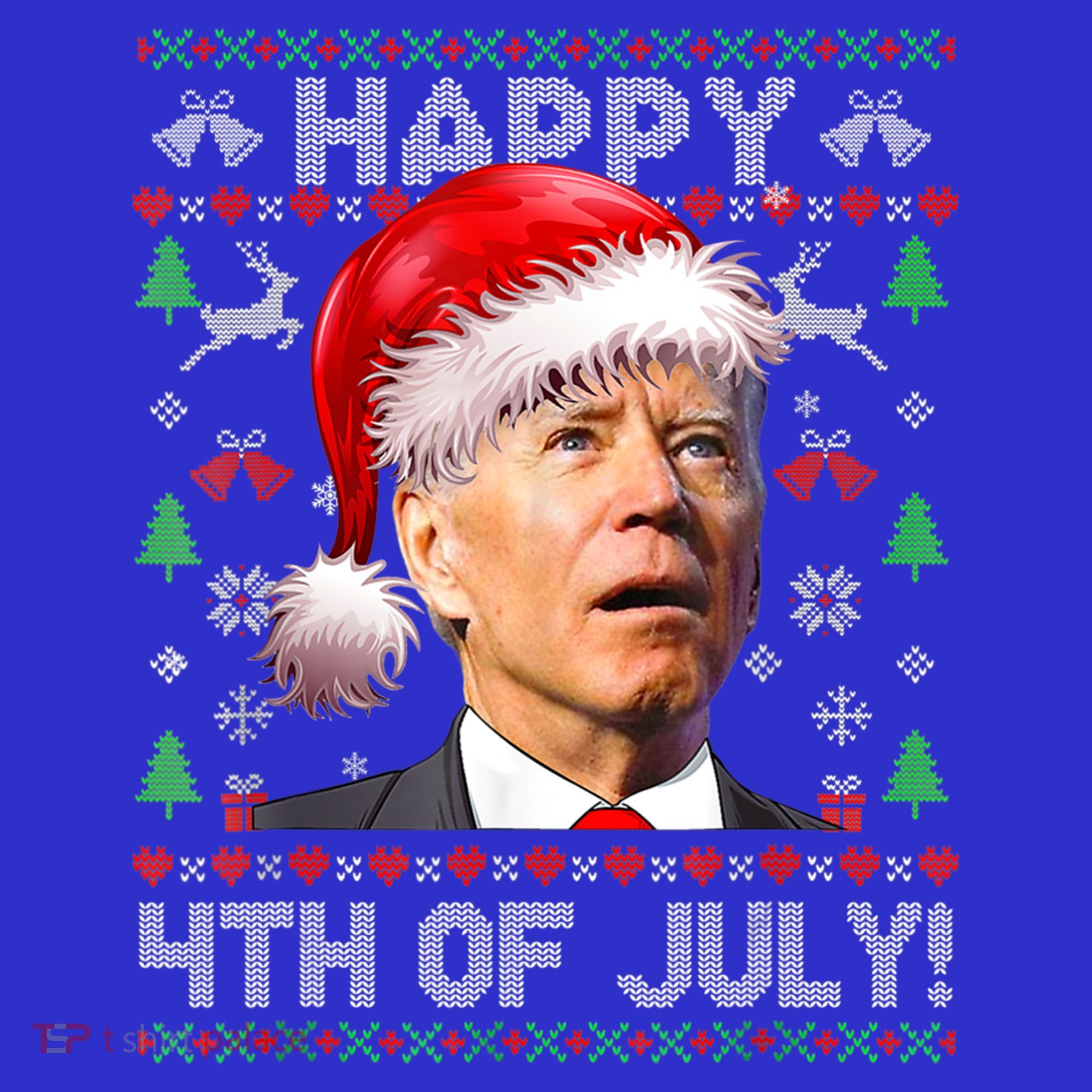 Santa Joe Biden Happy 4th Of July Ugly Christmas Meaningful Gift Sweatshirt