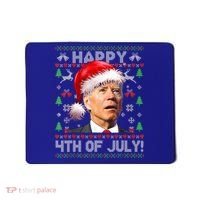 Santa Joe Biden Happy 4th Of July Ugly Christmas Meaningful Gift Mousepad thumb 0