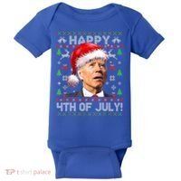 Santa Joe Biden Happy 4th Of July Ugly Christmas Meaningful Gift Baby Bodysuit thumb 0
