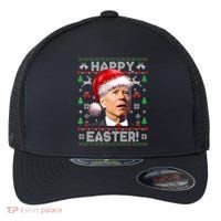 Santa Joe Biden Happy Easter Ugly Christmas Sweater Flexfit Unipanel Trucker Cap thumb 0