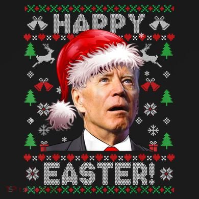 Santa Joe Biden Happy Easter Ugly Christmas Sweater Impact Tech Backpack