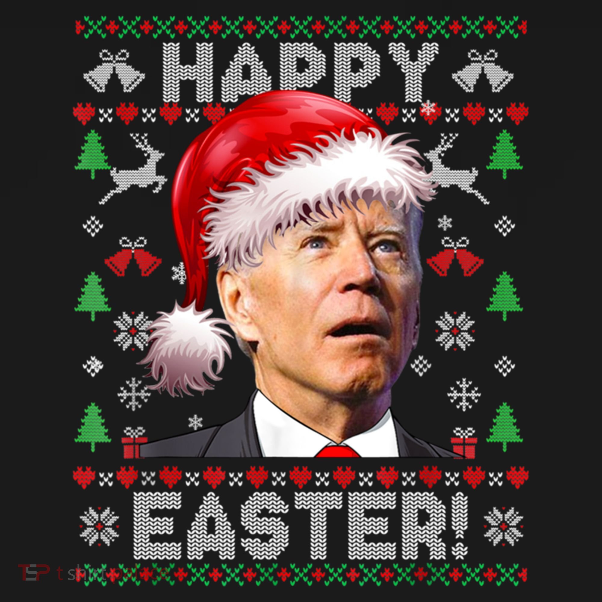 Santa Joe Biden Happy Easter Ugly Christmas Sweater Impact Tech Backpack