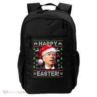 Santa Joe Biden Happy Easter Ugly Christmas Sweater Backpack thumb 0