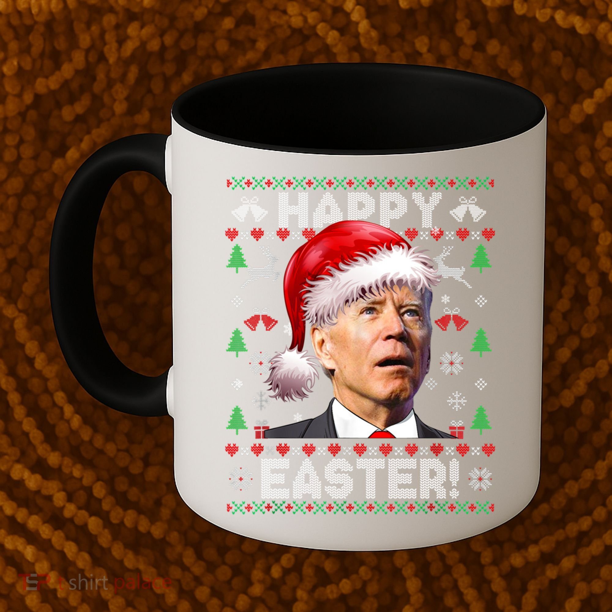 Santa Joe Biden Happy Easter Ugly Christmas Sweater Coffee Mug