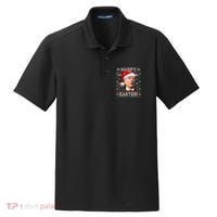 Santa Joe Biden Happy Easter Ugly Christmas Sweater Dry Zone Grid Polo thumb 0