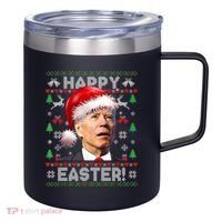 Santa Joe Biden Happy Easter Ugly Christmas Sweater 12oz Stainless Steel Coffee Mug thumb 0