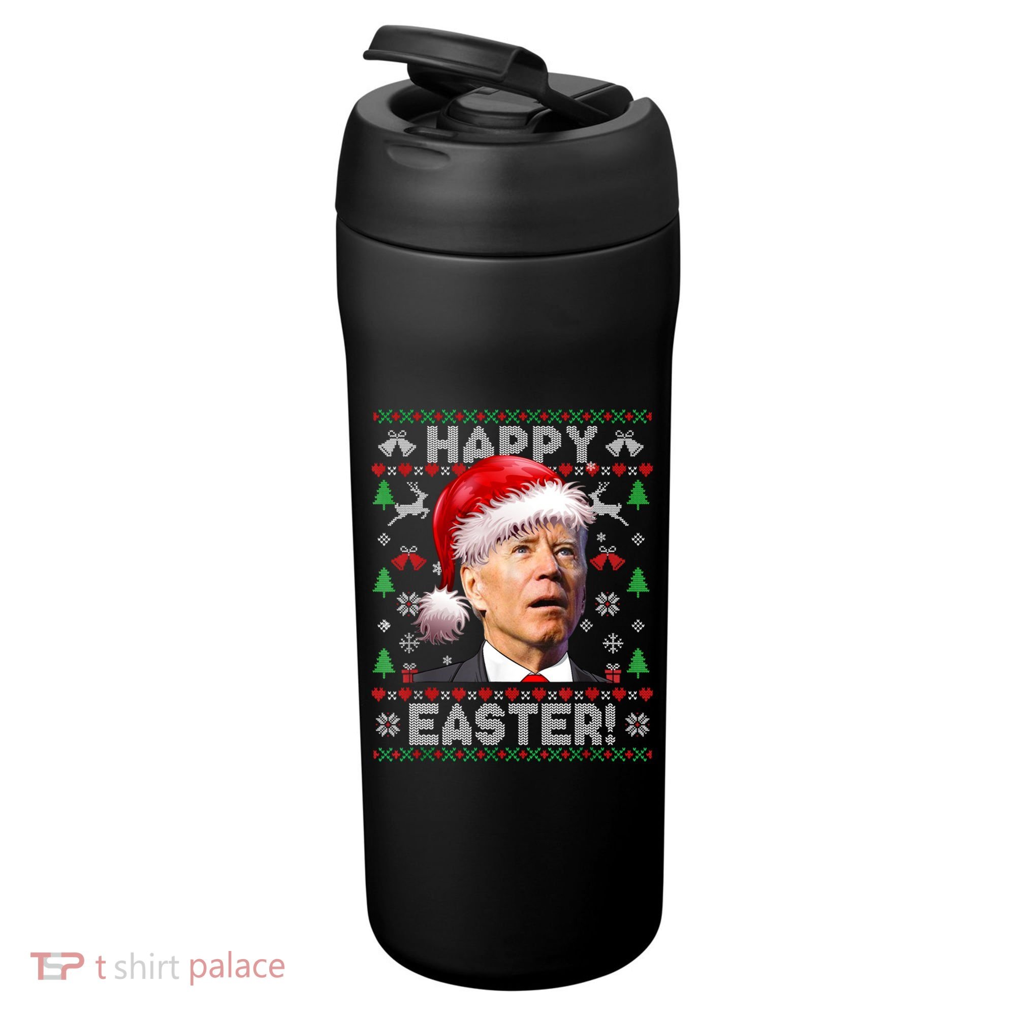 Santa Joe Biden Happy Easter Ugly Christmas Sweater 24oz Duet Stainless Steel Tumbler