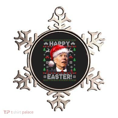 Santa Joe Biden Happy Easter Ugly Christmas Sweater Ornament