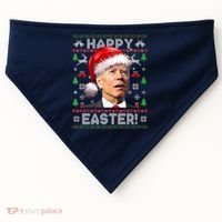 Santa Joe Biden Happy Easter Ugly Christmas Sweater USA-Made Doggie Bandana thumb 0