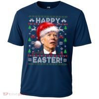 Santa Joe Biden Happy Easter Ugly Christmas Sweater Cooling Performance Crew T-Shirt thumb 0