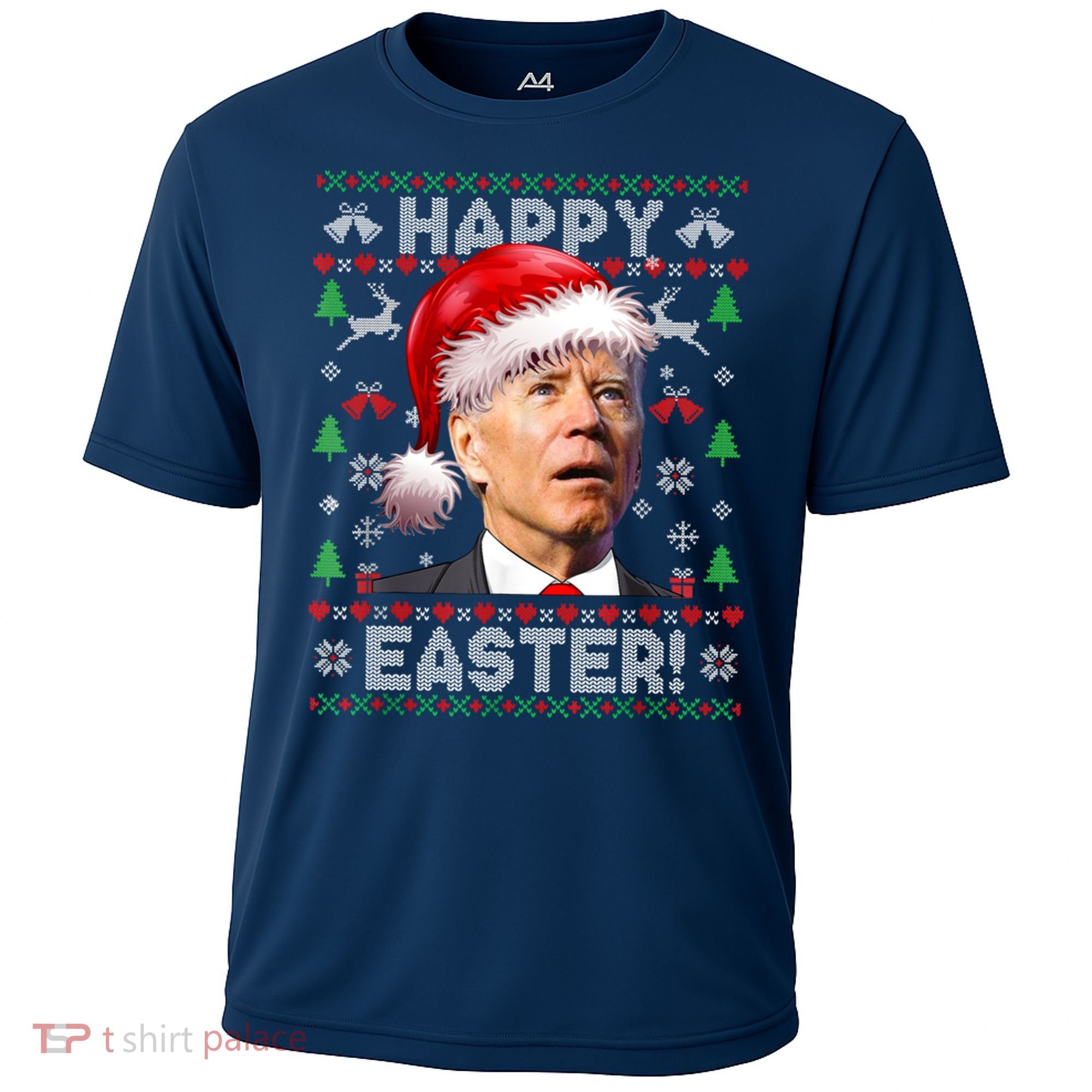 Santa Joe Biden Happy Easter Ugly Christmas Sweater Cooling Performance Crew T-Shirt