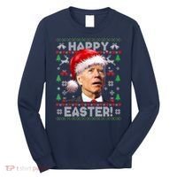 Santa Joe Biden Happy Easter Ugly Christmas Sweater Long Sleeve Shirt thumb 0