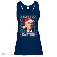 Santa Joe Biden Happy Easter Ugly Christmas Sweater Ladies Essential Flowy Tank thumb 0
