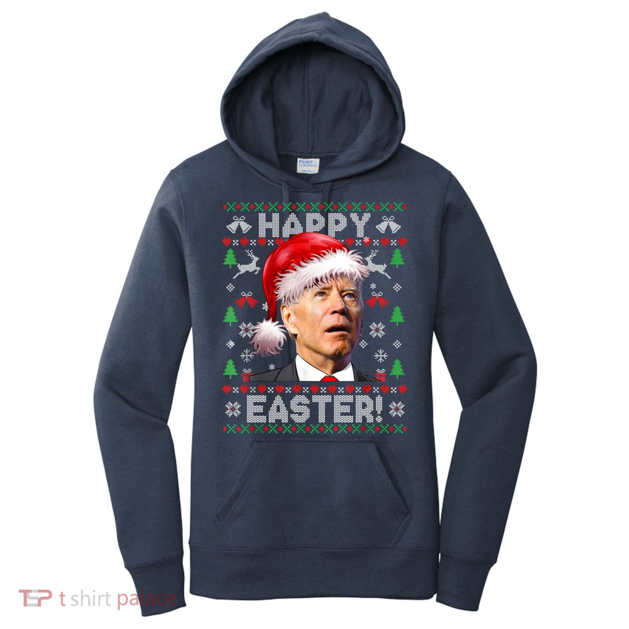 Santa Joe Biden Happy Easter Ugly Christmas Sweater Women's Hoodie