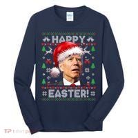 Santa Joe Biden Happy Easter Ugly Christmas Sweater Tall Long Sleeve Shirt thumb 0