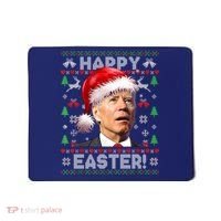 Santa Joe Biden Happy Easter Ugly Christmas Sweater Mousepad thumb 0