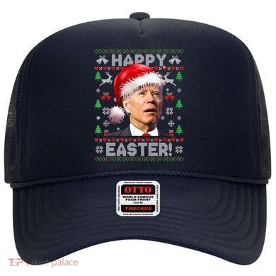 Santa Joe Biden Happy Easter Ugly Christmas Sweater Hat