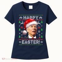 Santa Joe Biden Happy Easter Ugly Christmas Sweater Women's T-Shirt thumb 0