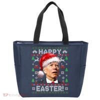 Santa Joe Biden Happy Easter Ugly Christmas Sweater Tote Bag thumb 0