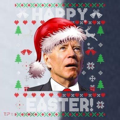 Santa Joe Biden Happy Easter Ugly Christmas Sweater Sport-Tek Competitor United Soccer Jersey