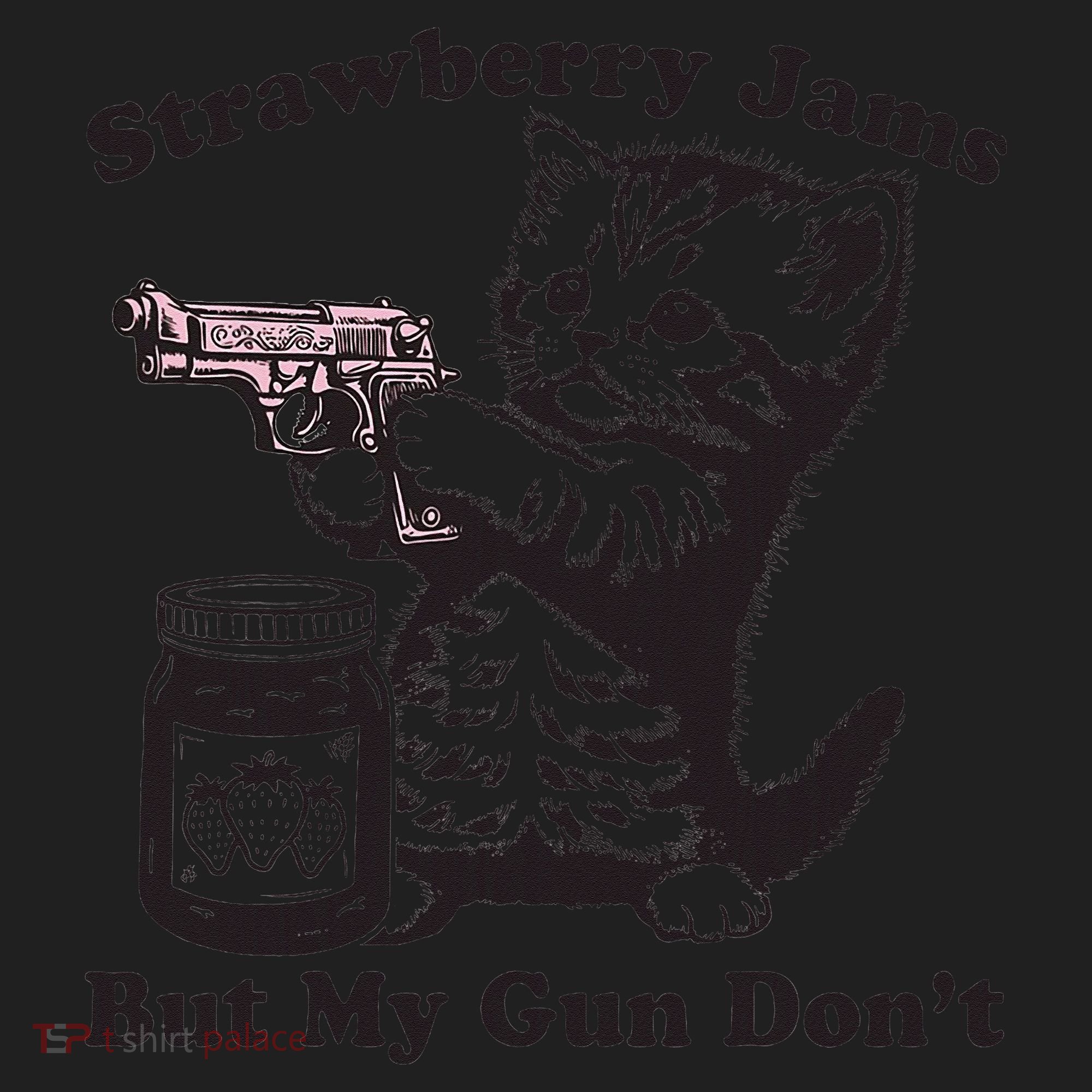 Strawberry Jams But My Gun Dont Funny Cat Gift Beanie