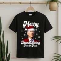 Santa Joe Biden Christmas Merry Thanksgiving Trick Or Treat T-Shirt thumb 2