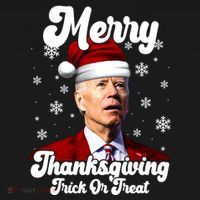 Santa Joe Biden Christmas Merry Thanksgiving Trick Or Treat T-Shirt thumb 7